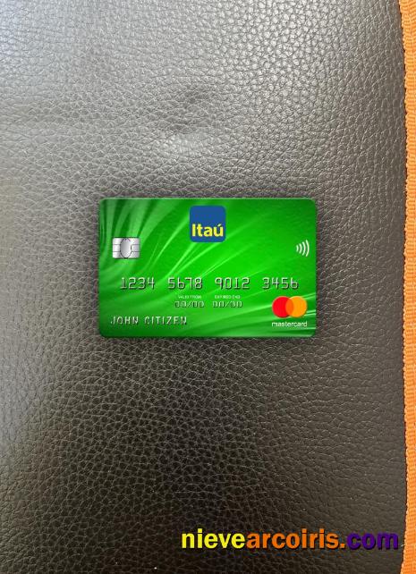 Uruguay Itau Bank Mastercard Photolook Front Template