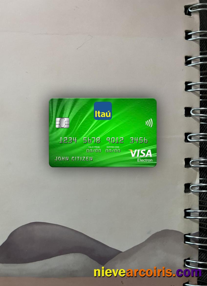 Uruguay Itau Bank Visa Electron Card Photolook Front Template
