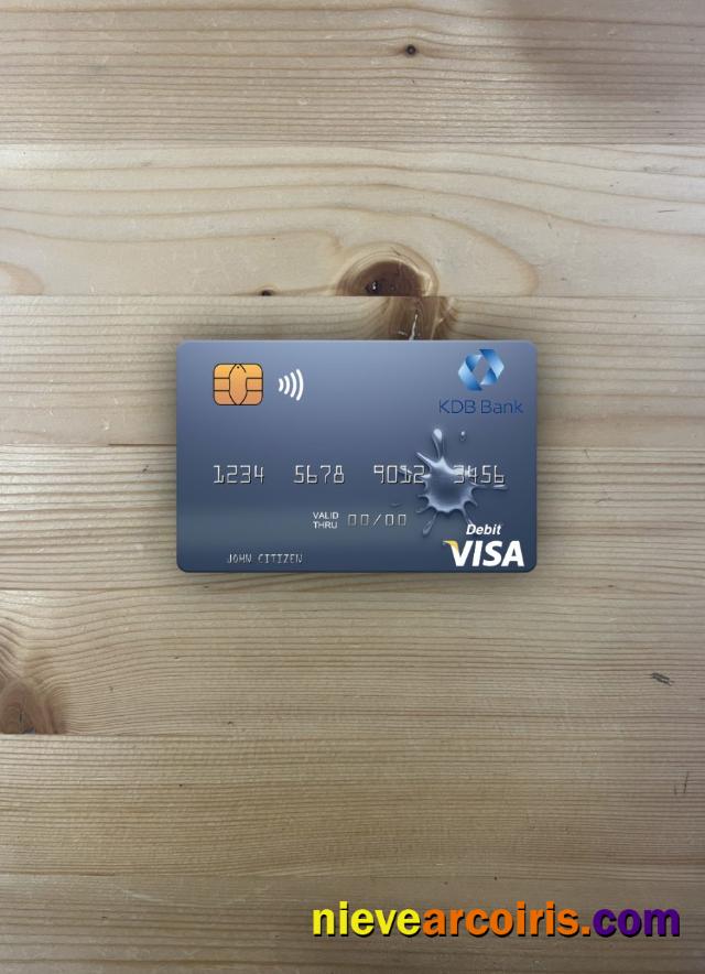Uzbekistan KDB Bank Visa Debit Card Photolook Front Template