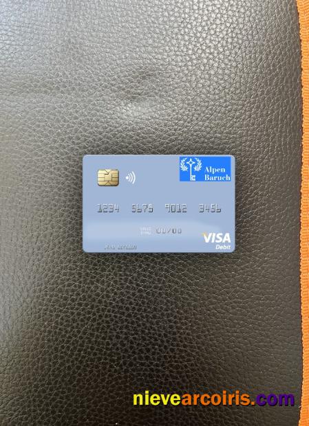 Vanuatu Alpen Baruch Bank Limited Visa Debit Card Photolook Front Template