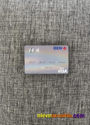 Vietnam BIDV Visa Debit Card Photolook Front Template