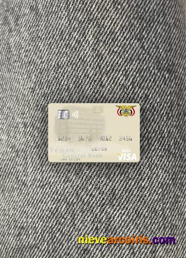 Yemen Central Bank Of Yemen Visa Debit Card Photolook Front Sample