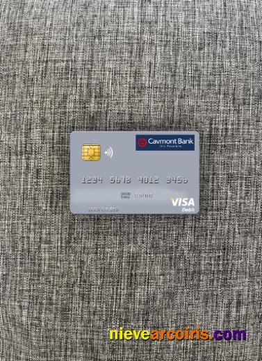 Zambia Cavmont Bank Visa Debit Card Photolook Front Sample