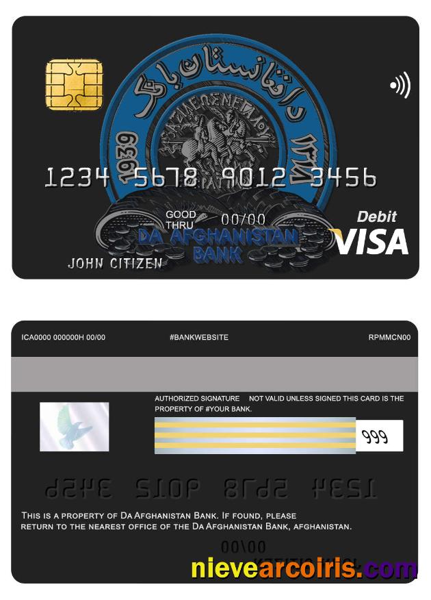 Afghanistan Da Bank Visa Card Preview