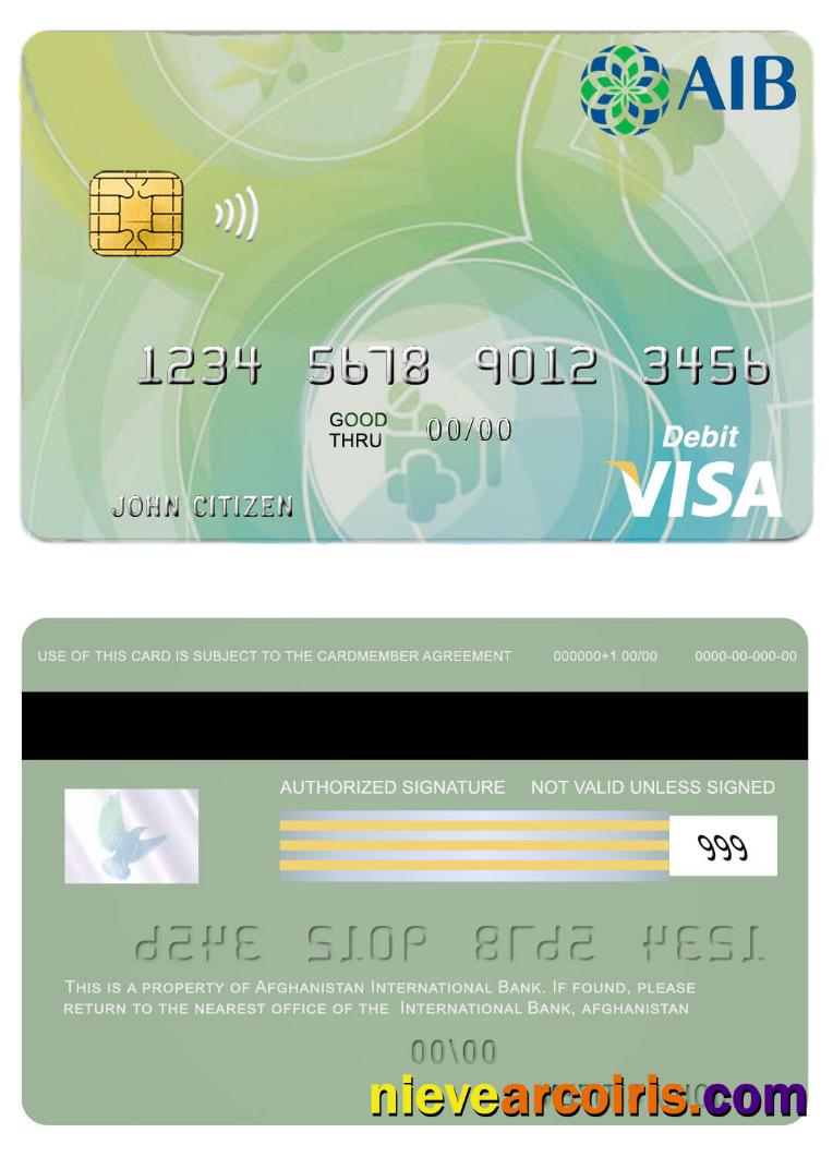 Afghanistan International Bank Debit Visa Preview