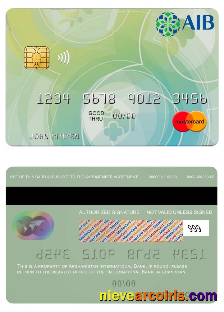 Afghanistan International Bank Mastercard Preview