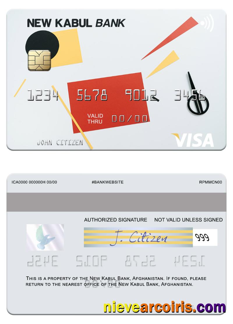 Afghanistan New Kabul Bank Visa Card Preview
