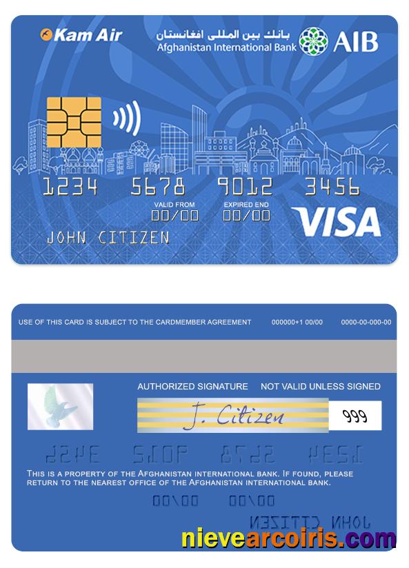 Afghanistan International Bank Visa Card Photolook