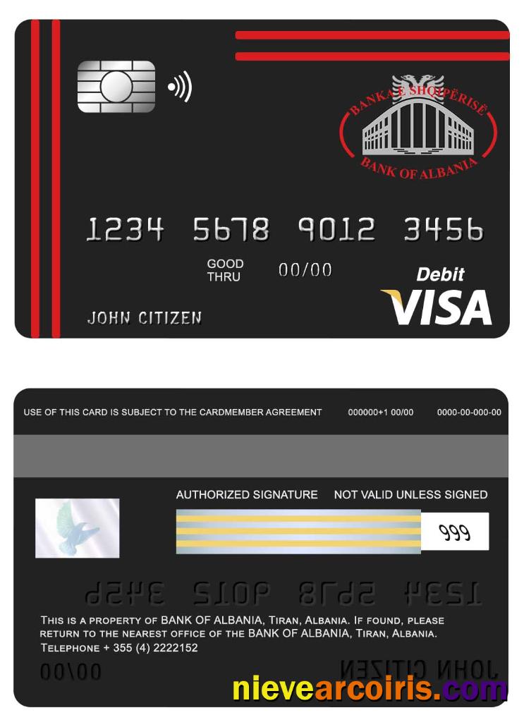 Albania Bank Of Albania Visa Card Photolook