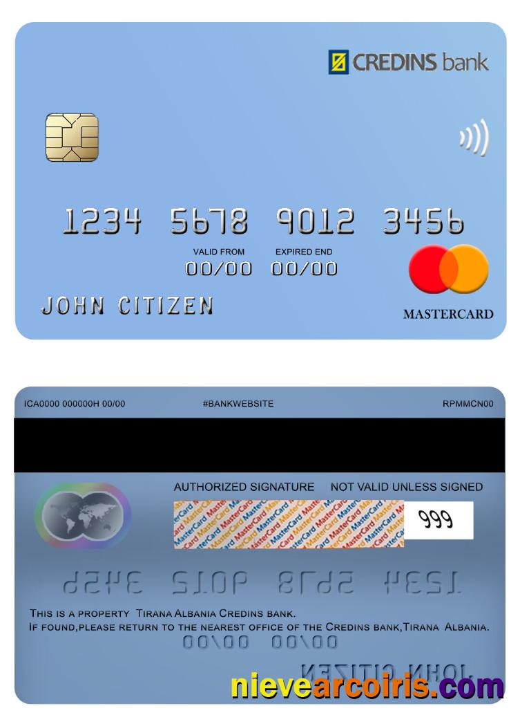 Albania Credins Bank Mastercard Photolook