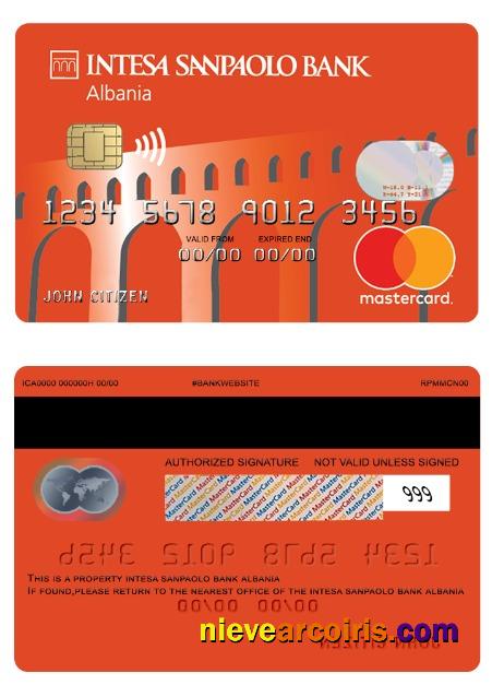 Albania Intesa Sanpaolo Bank Debit Mastercard Preview