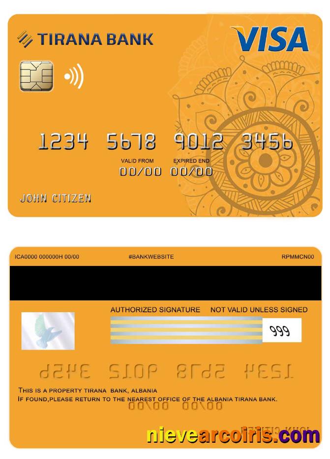 Albania Tirana Bank Visa Card Photolook
