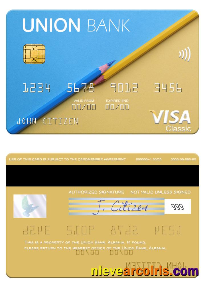 Albania Union Bank Visa Card Photolook