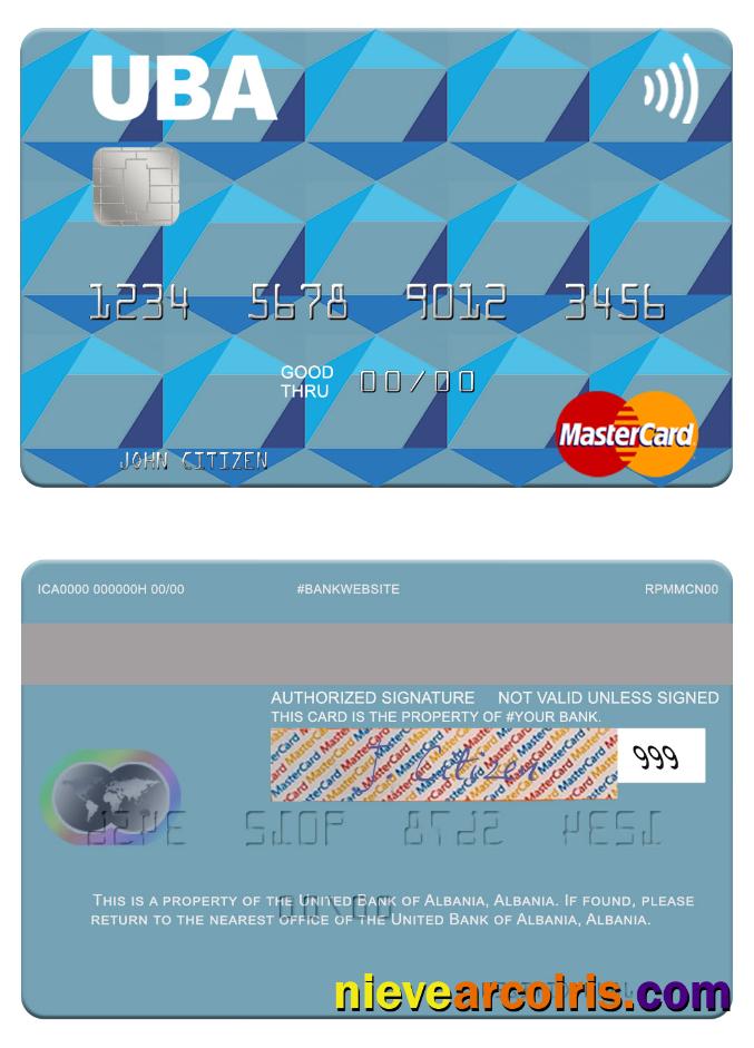 Albania United Bank Of Albania Mastercard Photolook