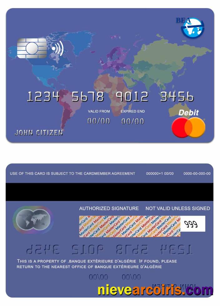 Algeria Banque Extérieure D'algérie Mastercard Preview