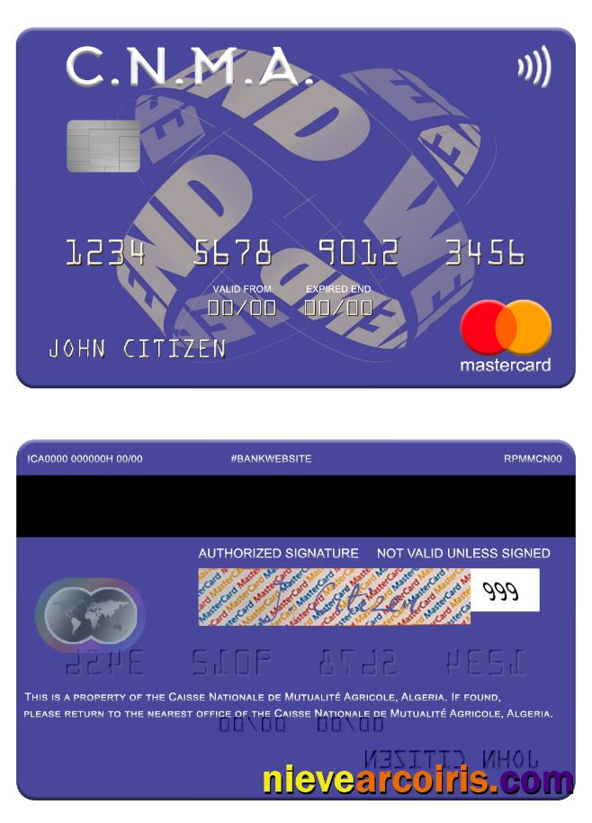 Algeria Caisse Nationale De Mutualité Agricole Mastercard Preview