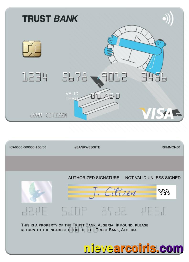 Algeria Trust Bank Algéria Visa Card Preview