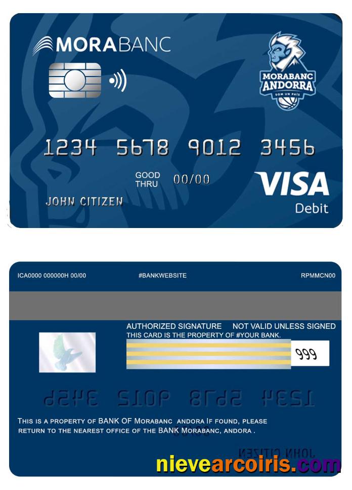 Andora Morabank Visa Debit Card Sample