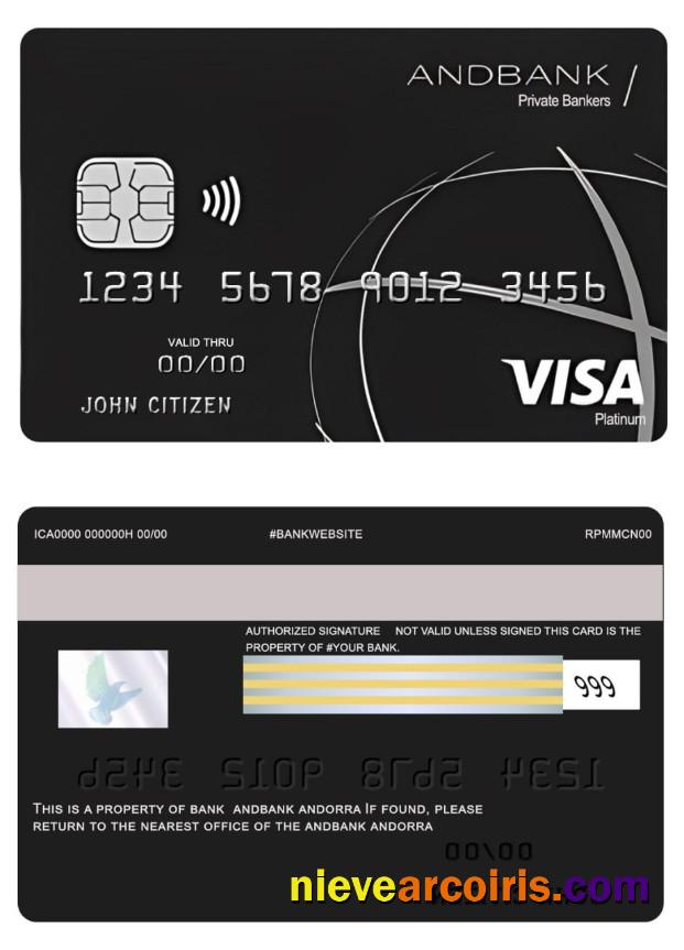 Andorra Andbank Visa Platinum Card Photolook