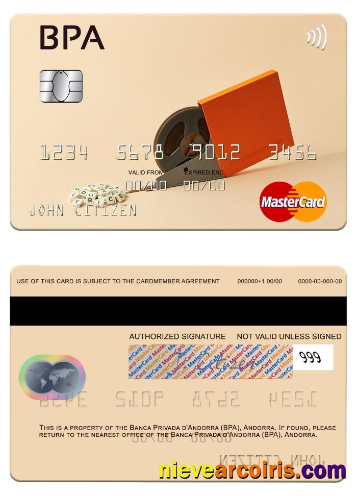 Andorra Banca Privada D'Andorra (BPA) Mastercard Preview