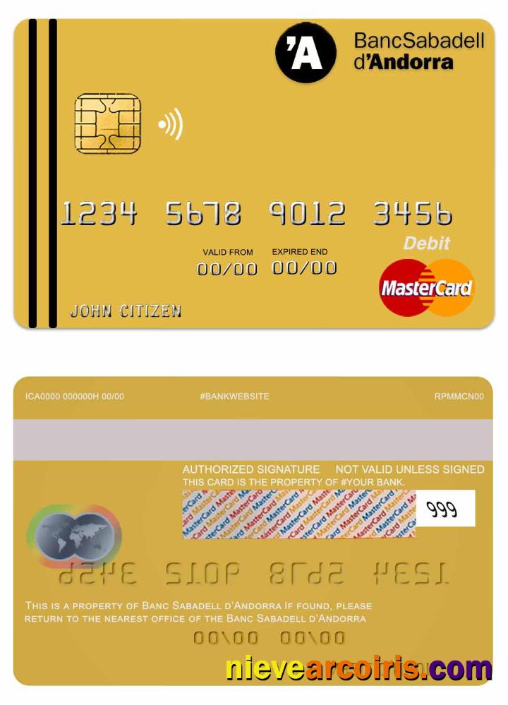 Andorra Bank Sabadell Mastercard Preview