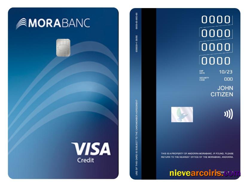 Andorra Mocabanc Visa Credit Card Photolook