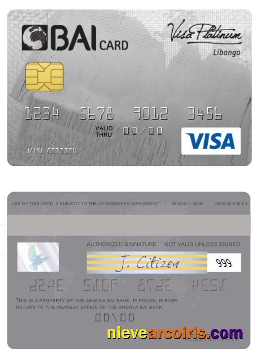 Angola Bai Bank Visa Platinum Card Photolook