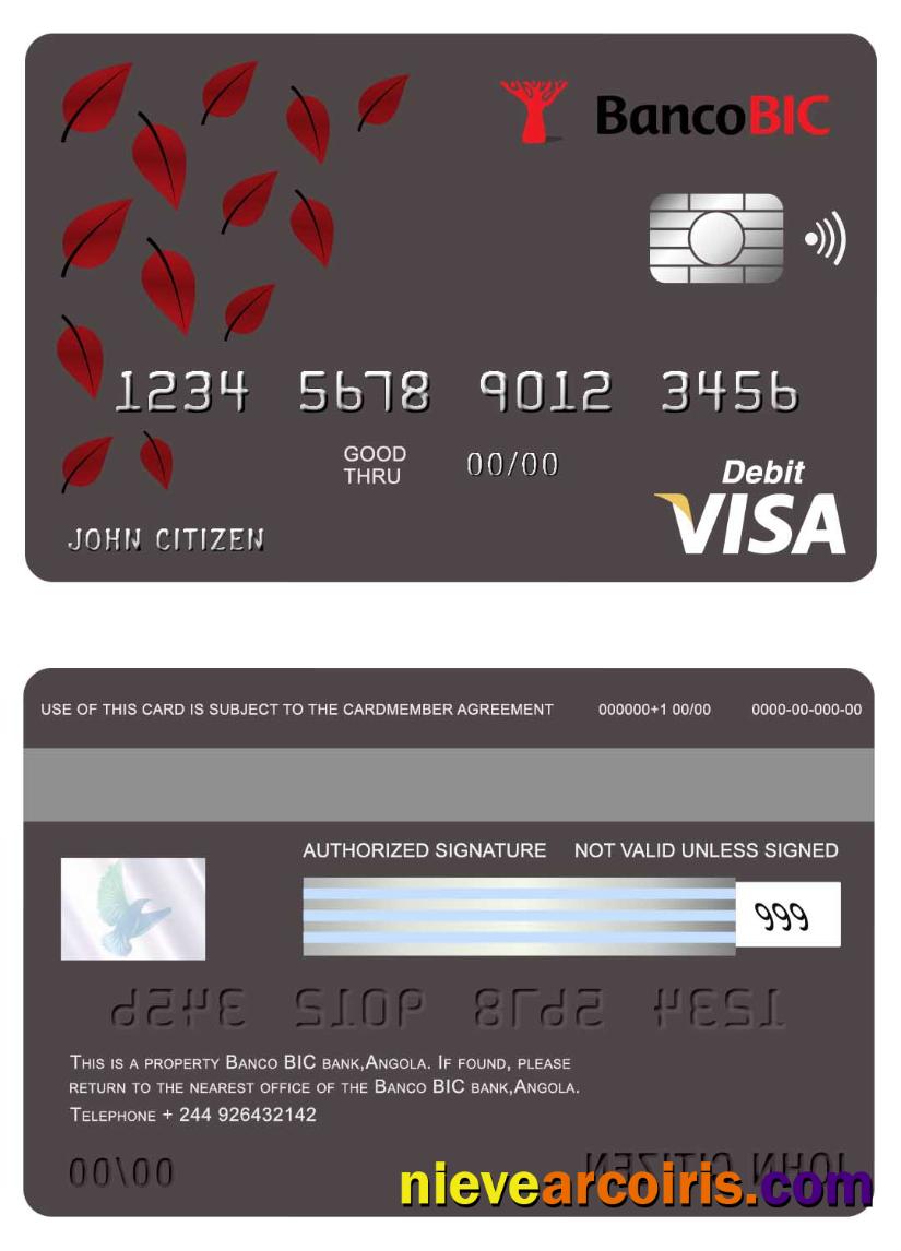 Angola Banco BIC Bank Visa Card Photolook