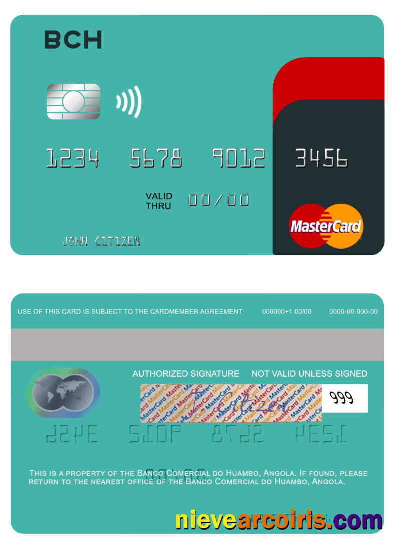 Angola Banco Comercial Do Huambo Mastercard Sample