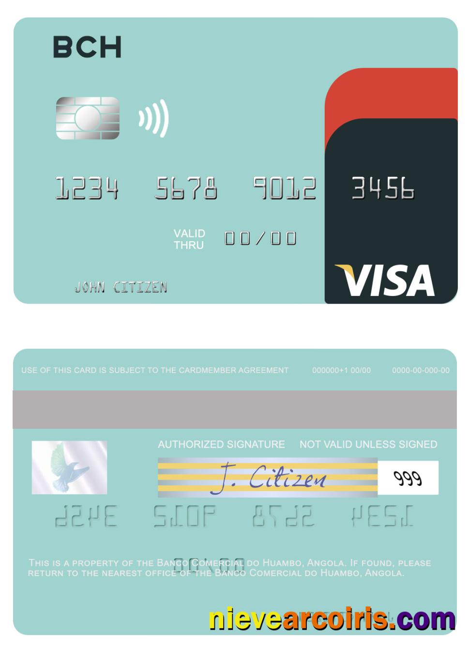 Angola Banco Comercial Do Huambo Visa Card Preview