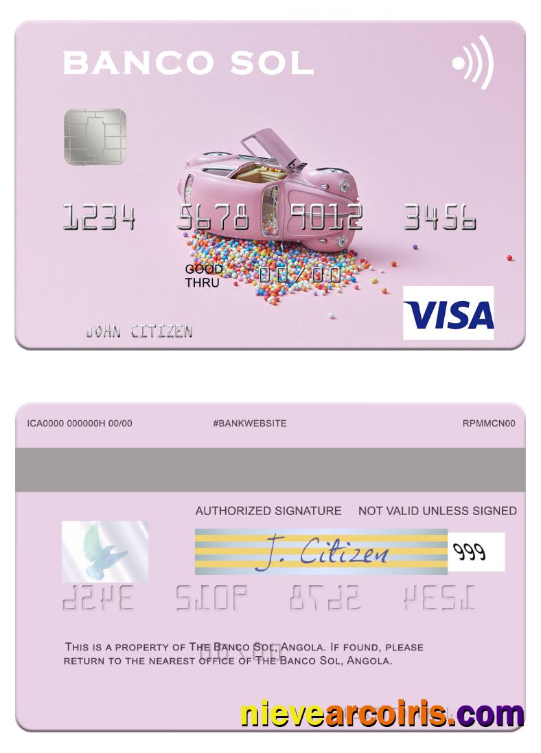 Angola Banco Sol Visa Card Photolook