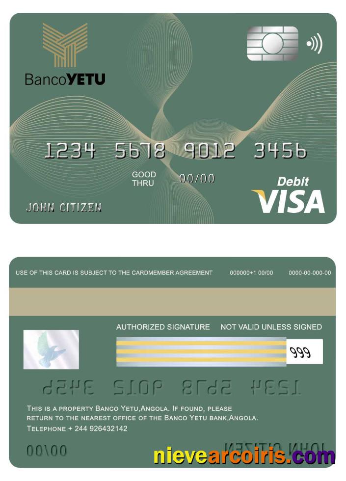 Angola Banco Yetu Visa Card Preview
