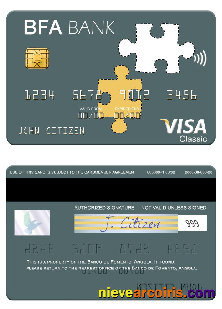 Angola Banco De Fomento Visa Card Preview