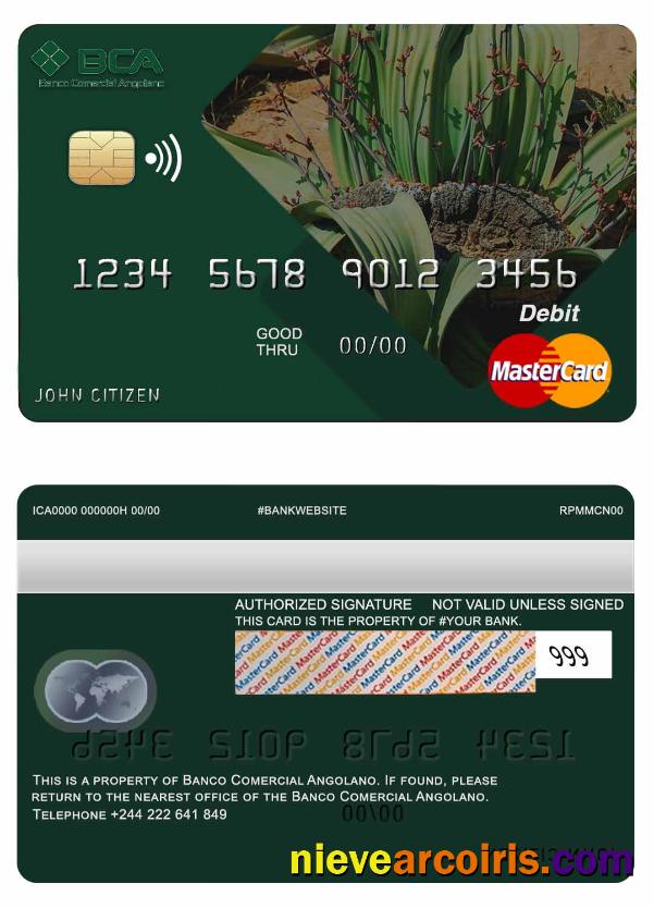 Angola Comercial Bank Mastercard Sample