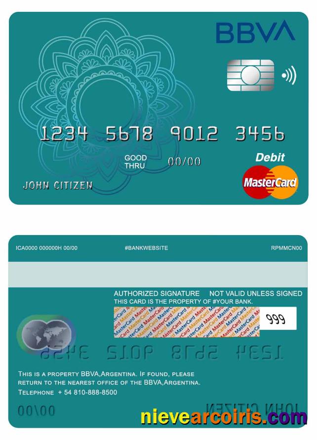 Argentina BBVA Bank Mastercard Debit Photolook