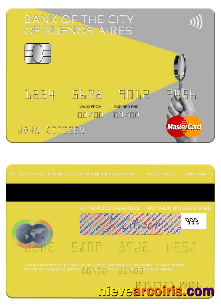 Argentina Bank Of The City Of Buenos Aires Mastercard Photolook