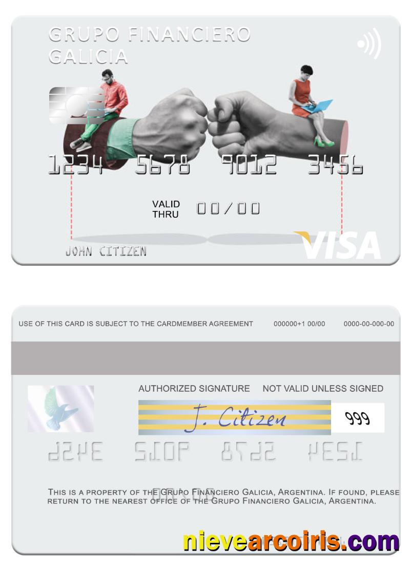 Argentina Grupo Financiero Galicia Visa Card Preview