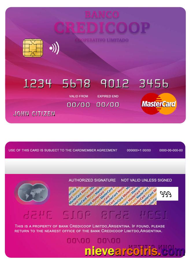 Argentina Bank Credicoop Mastercard Photolook