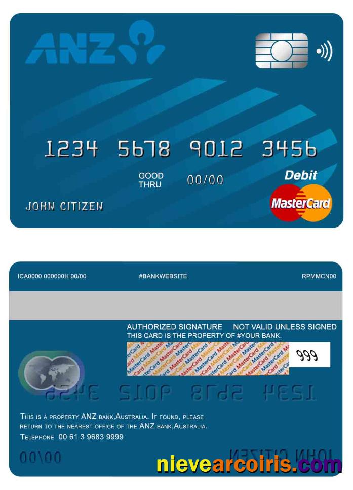 Australia ANZ Bank Mastercard Photolook