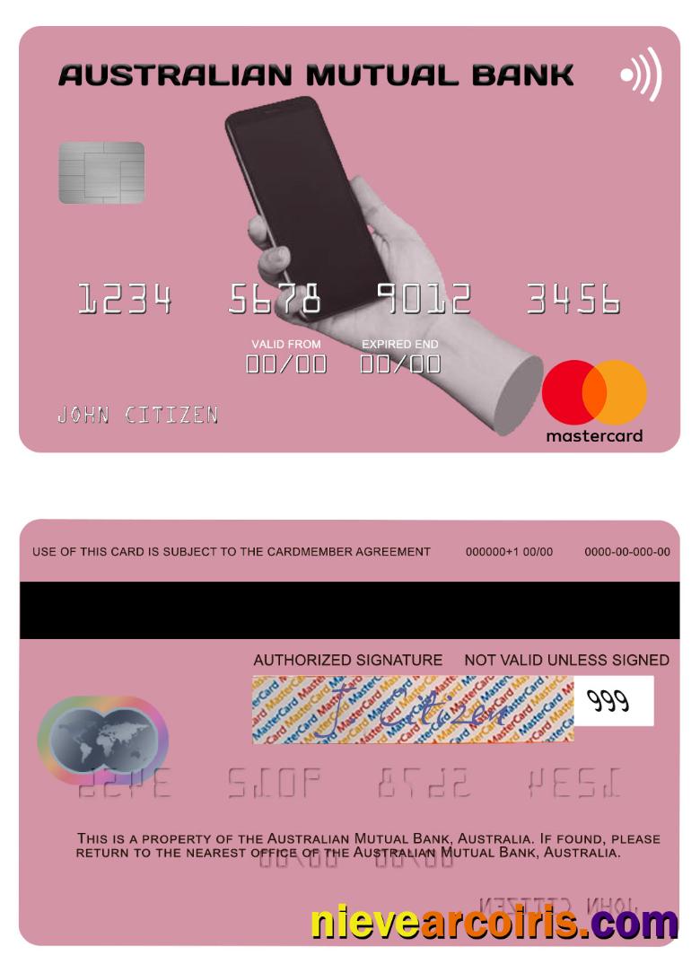 Australia Australian Mutual Bank Mastercard Photolook