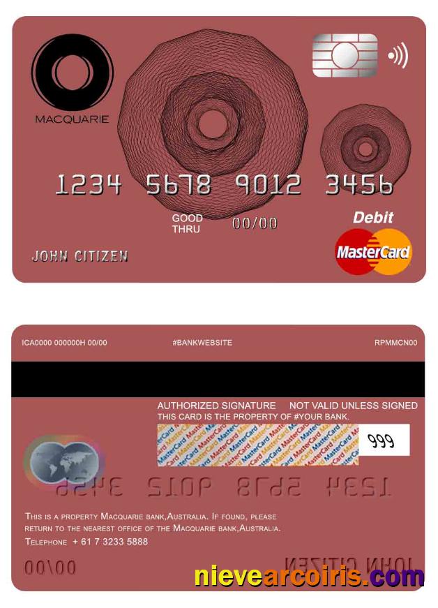 Australia Macquarie Bank Mastercard Photolook