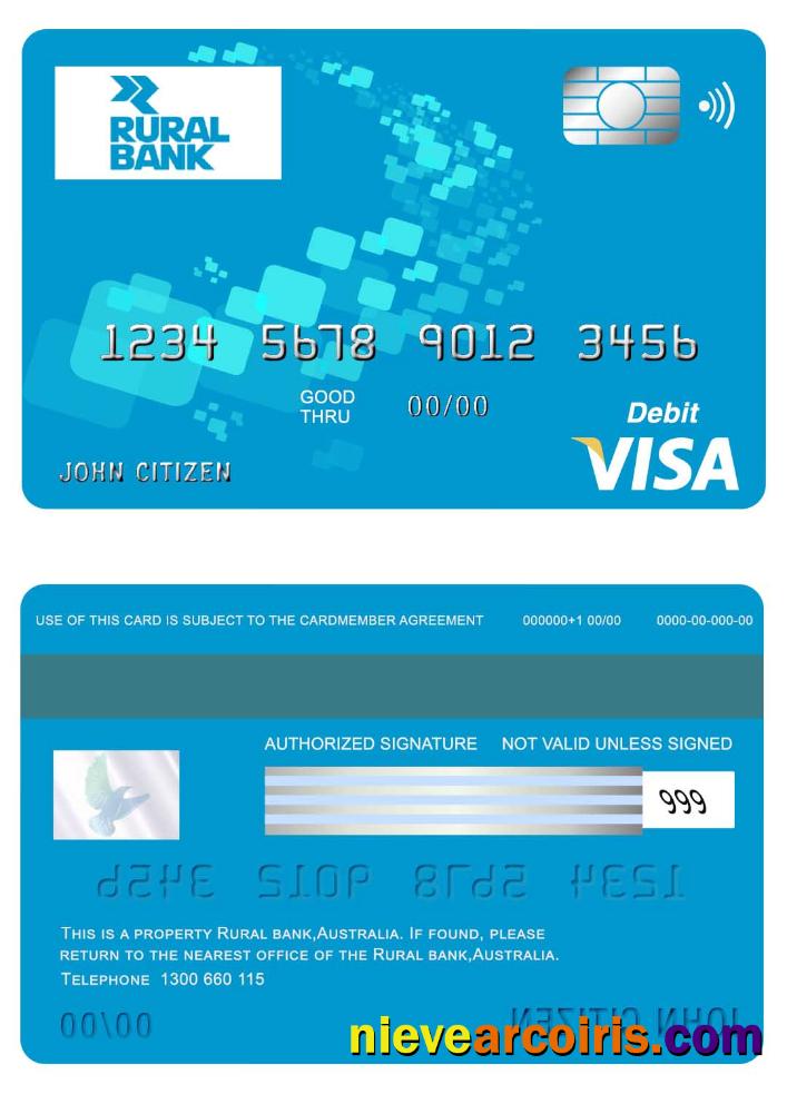 Australia Rural Bank Visa Card Preview