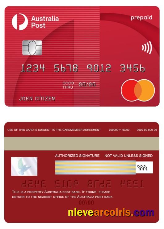 Australia Post Bank Prepaid Mastercard Preview
