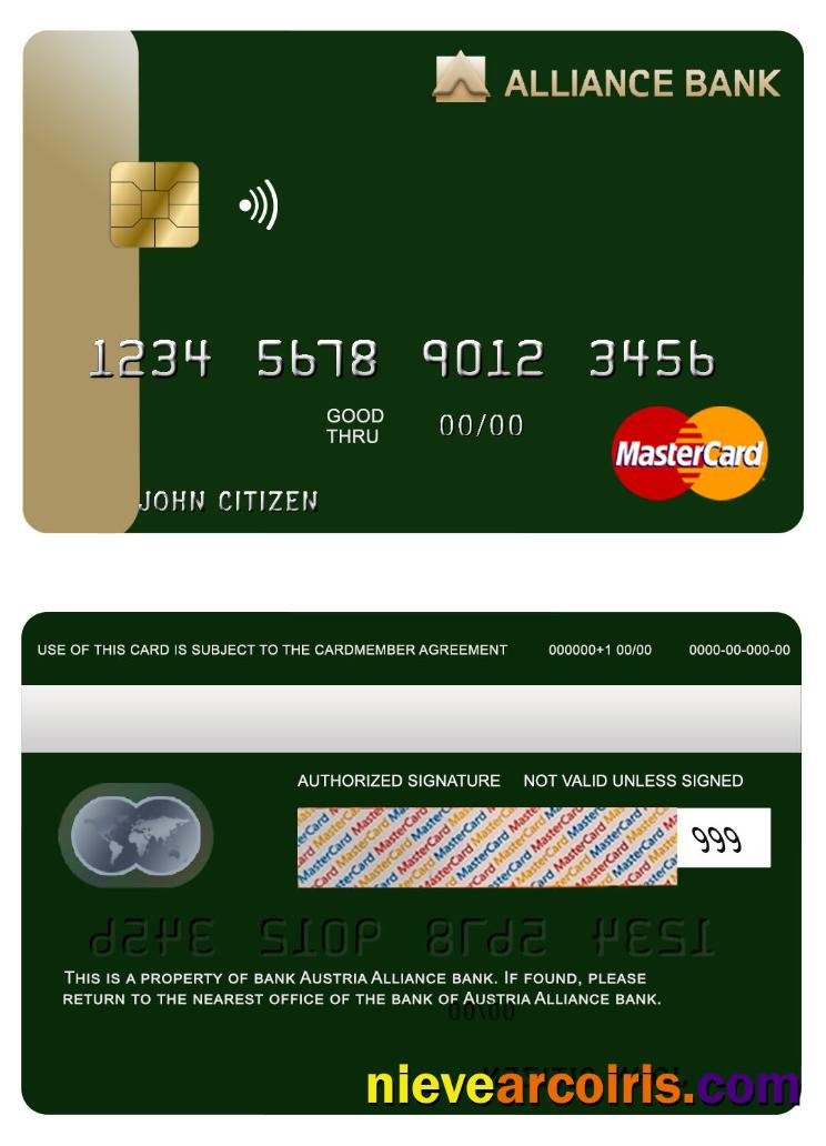 Austria Alliance Bank Mastercard Preview