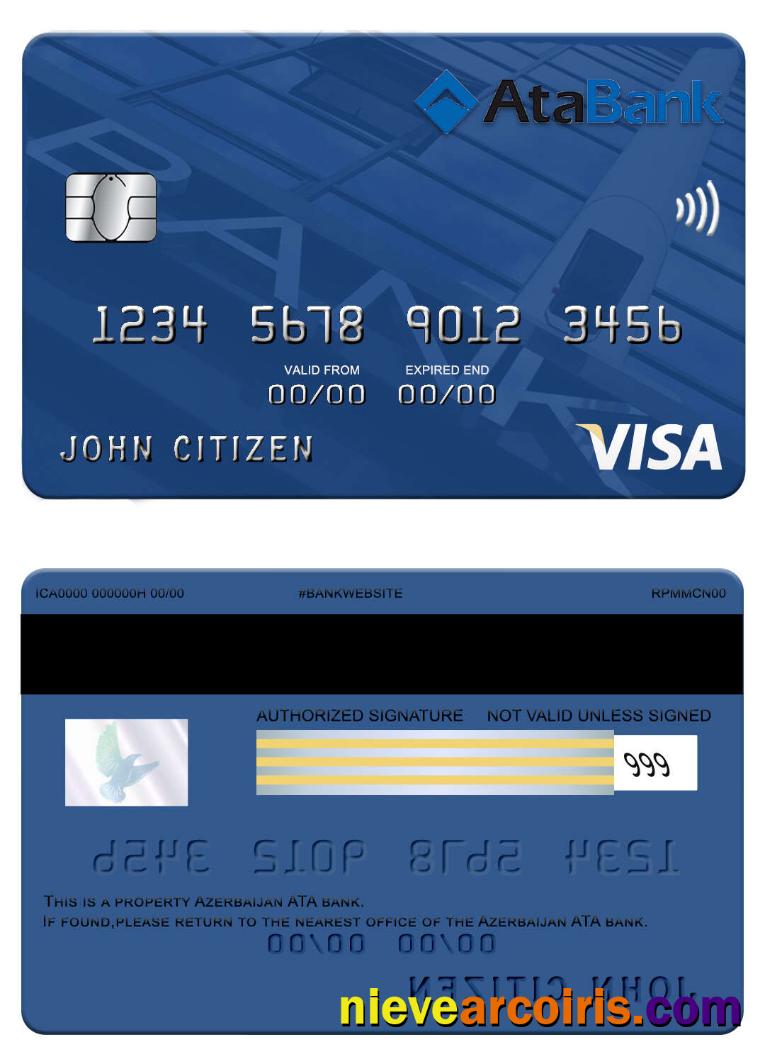 Azerbaijan ATA Bank Visa Card Preview