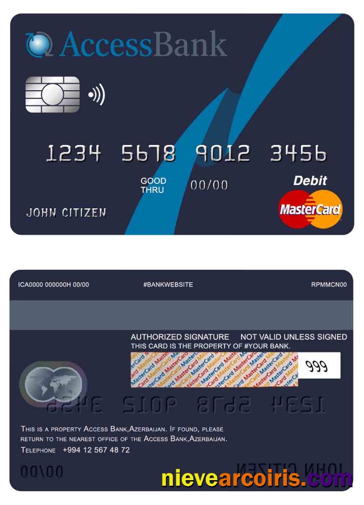 Azerbaijan Access Bank Mastercard Photolook