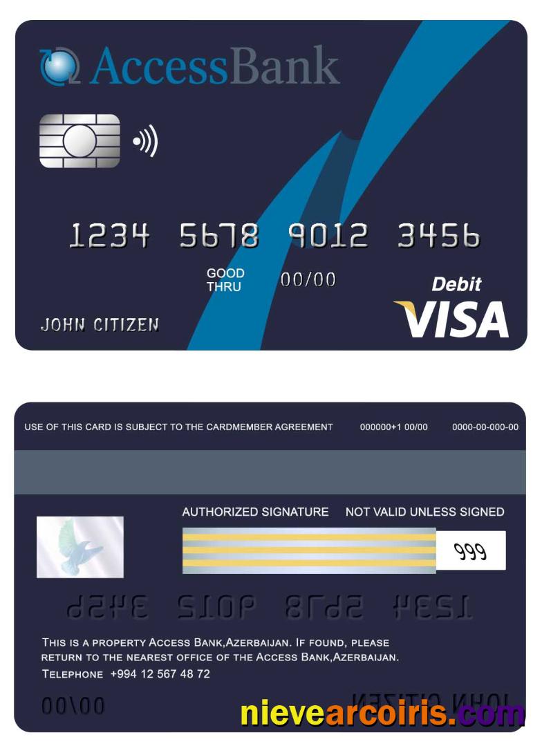 Azerbaijan Access Bank Visa Card Photolook