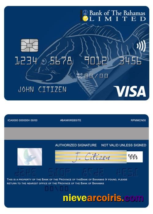 Bahamas Bank Of Bahamas Prepaid US Dollar Visa Card Photolook