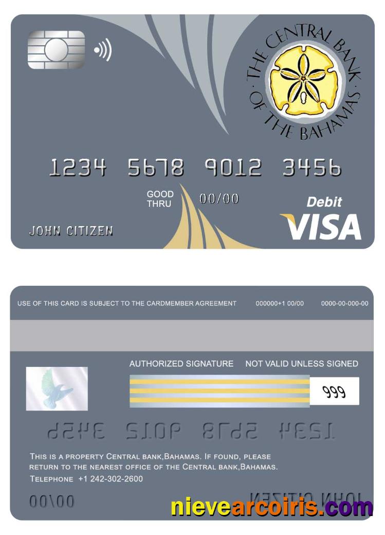 Bahamas Central Bank Visa Card Photolook