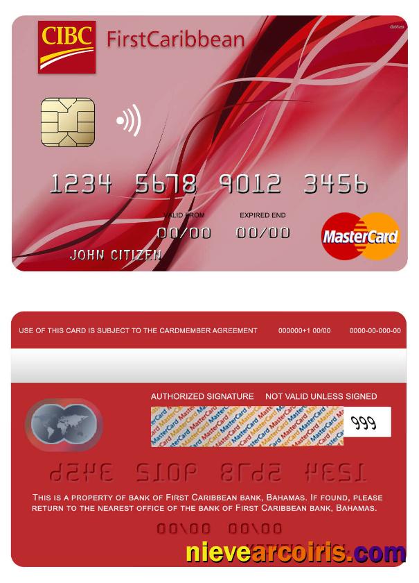 Bahamas FirstCaribbean International Bank Mastercard Photolook